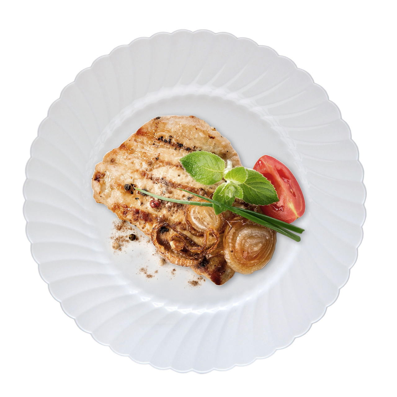 Classicware Dinnerware 1025 Round White Plate CW10144W