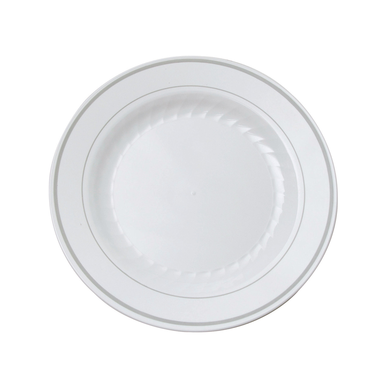 Masterpiece Dinnerware 75 Round WhiteSilver Plate MP75WSLVR Masterpiece Dinnerware 75 Round WhiteSilver Plate MP75WSLVR