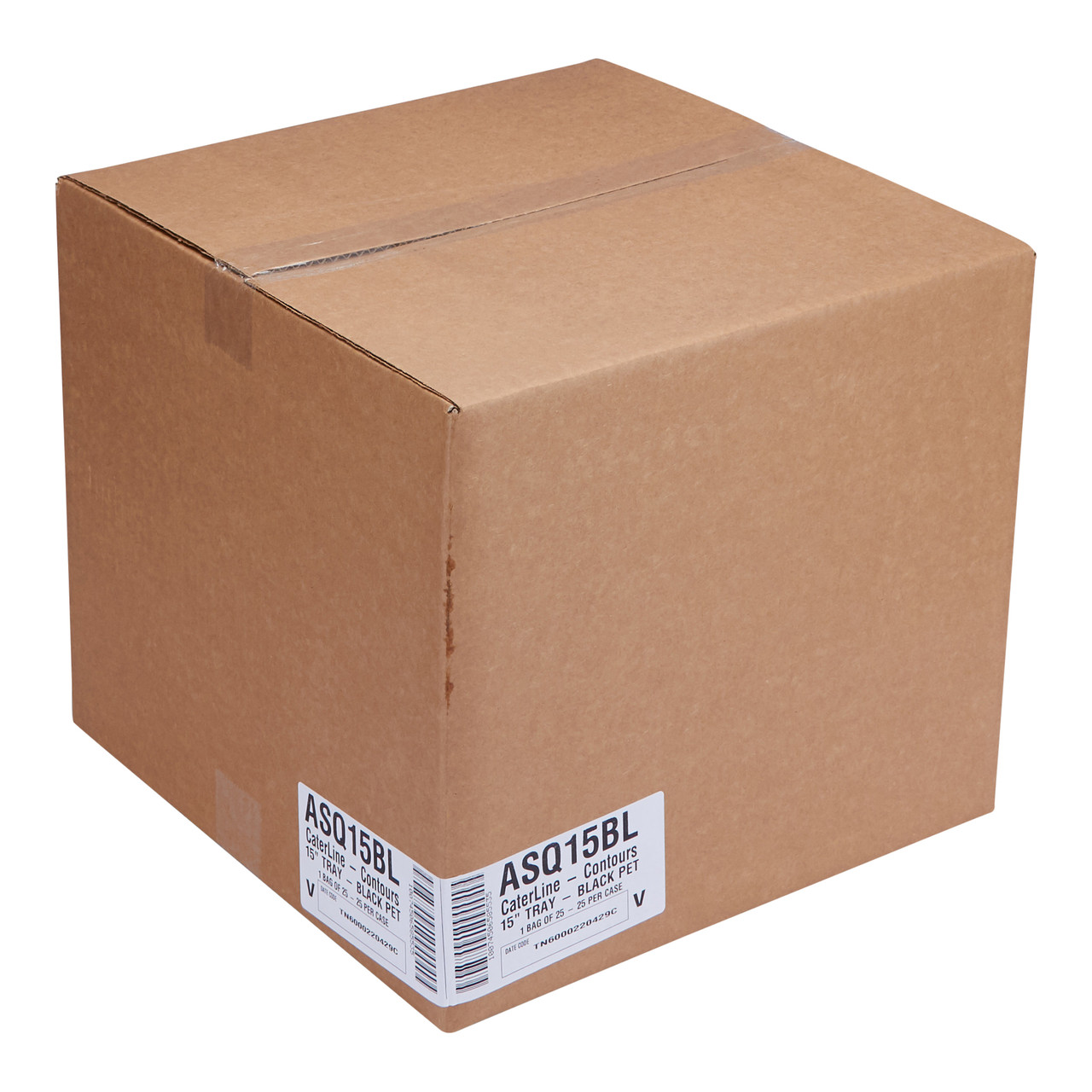 Contours Flexible Thermoformed Trays 15 Black Square Tray ASQ15BL