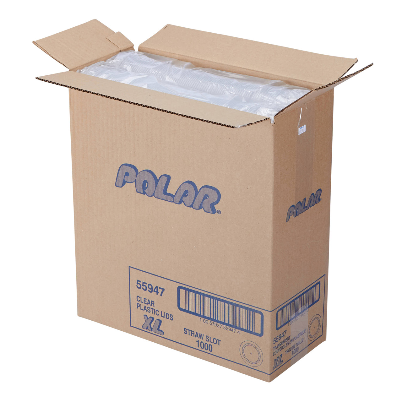 Cold Cup Lids 73mm Straw Slotted Translucent Lid 55947