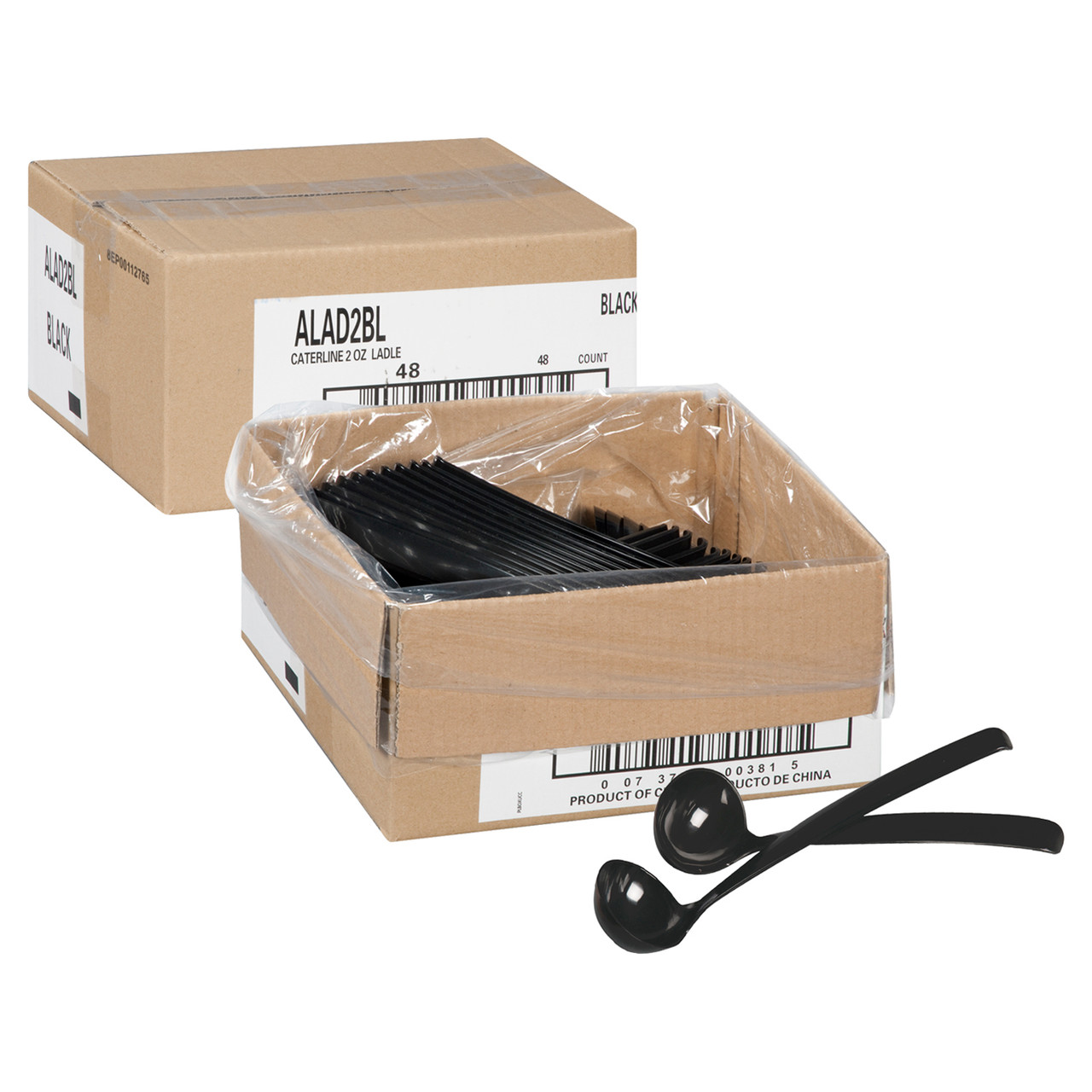 Other Serving Utensils CaterLine Black 125 fl oz Ladle ALAD2BL