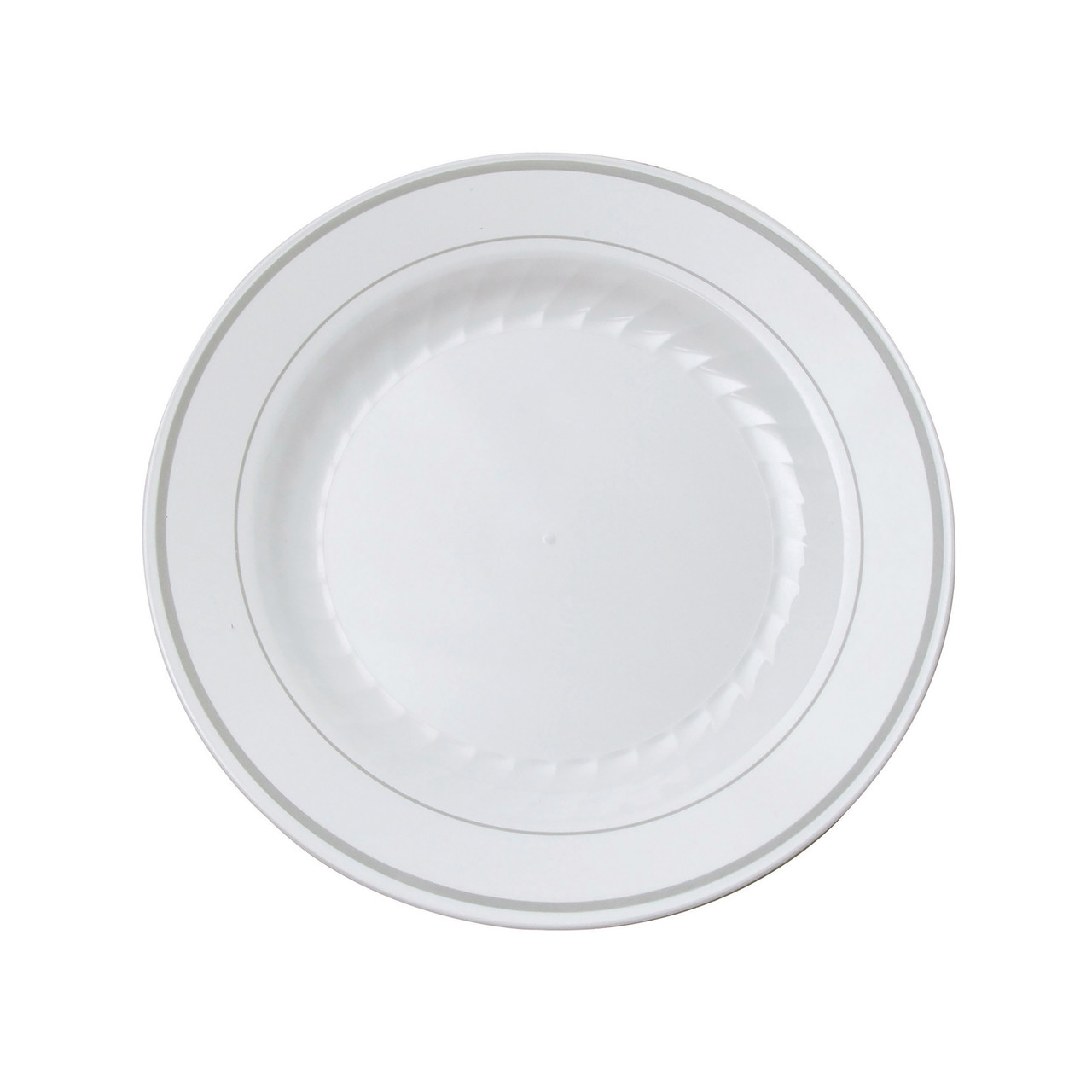 Masterpiece Dinnerware 75  WhiteSilver Plate DCRSMP75WSVR