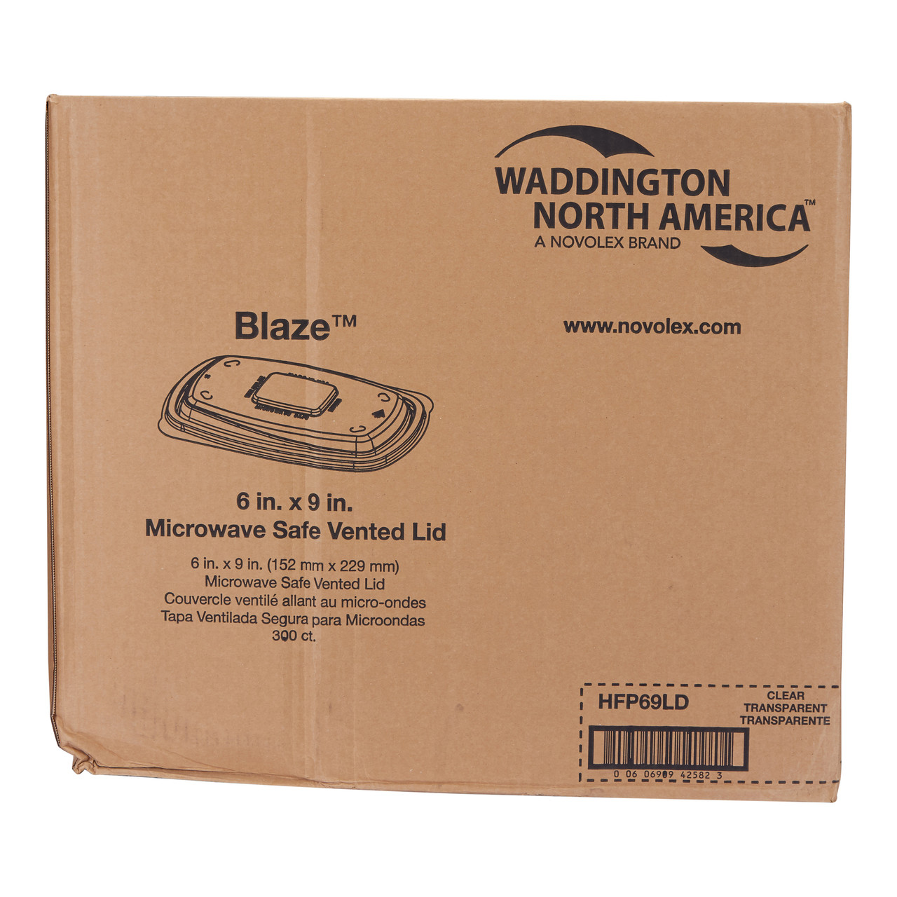 Blaze Hot Food Packaging 6x9 Microwave Safe Clear Lid HFP69LD