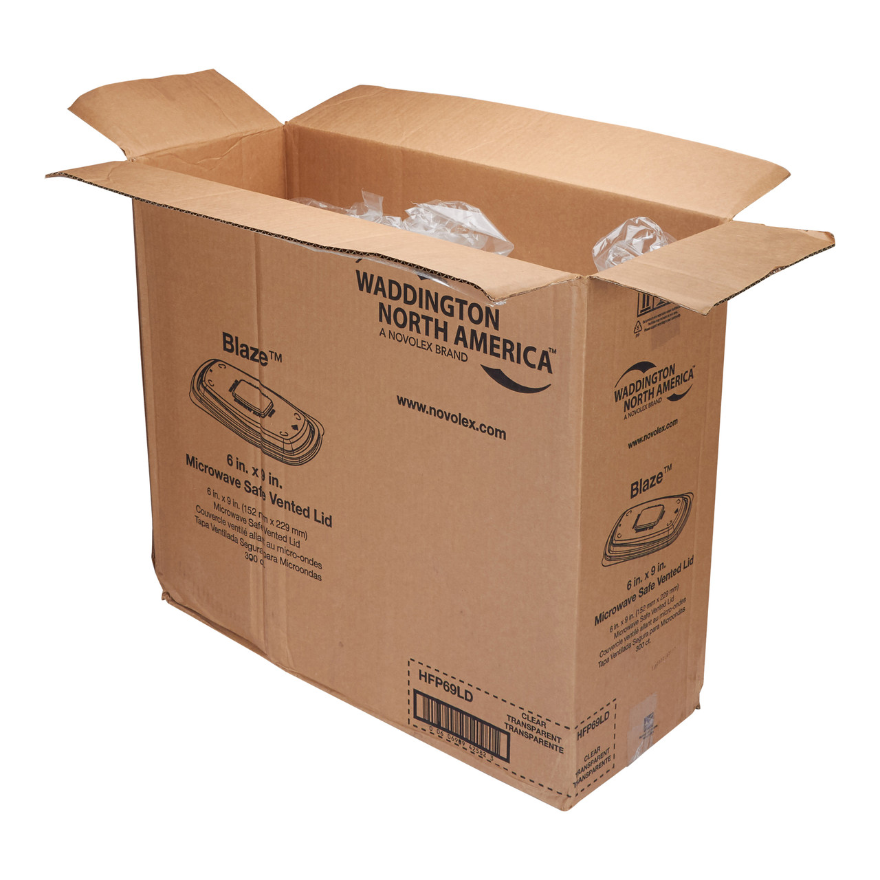 Blaze Hot Food Packaging 6x9 Microwave Safe Clear Lid HFP69LD