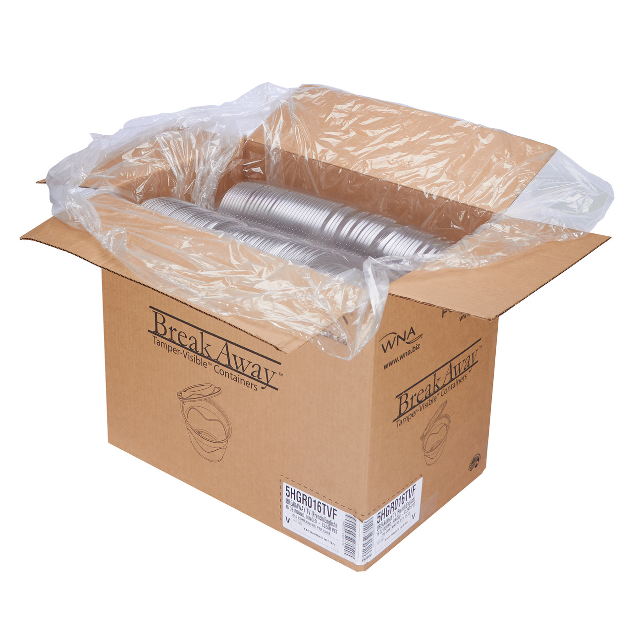 BreakAway Containers 16 oz Clear Round Container 5HGR016TVF