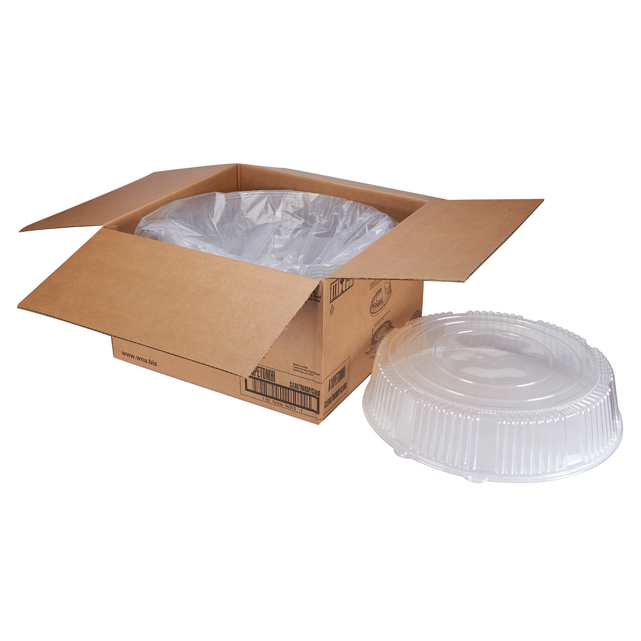 Casuals Round Tray 18 Clear Round Dome Lid High  355 high A18PETDMHI