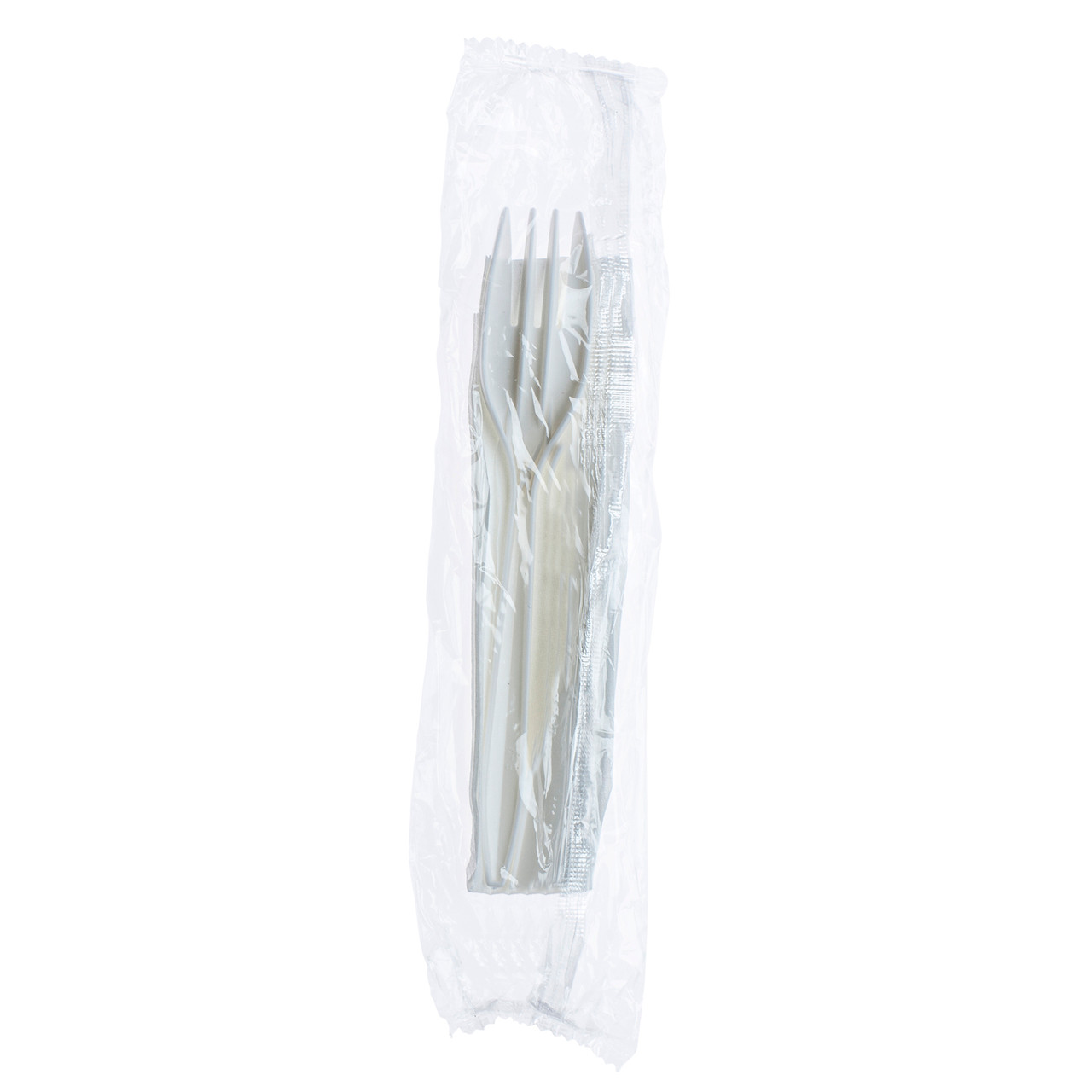 Touch Cutlery Kits White Cutlery Kit  Fork Napkin Salt TI91998