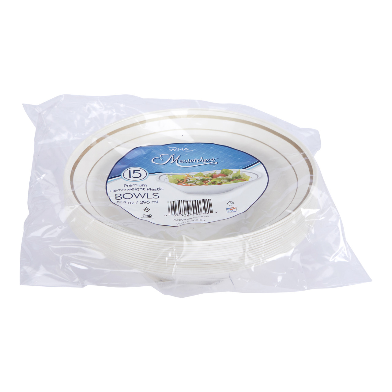 Masterpiece Dinnerware 10 fl oz 296ml IvoryGold Bowl MPBWL10IPREM