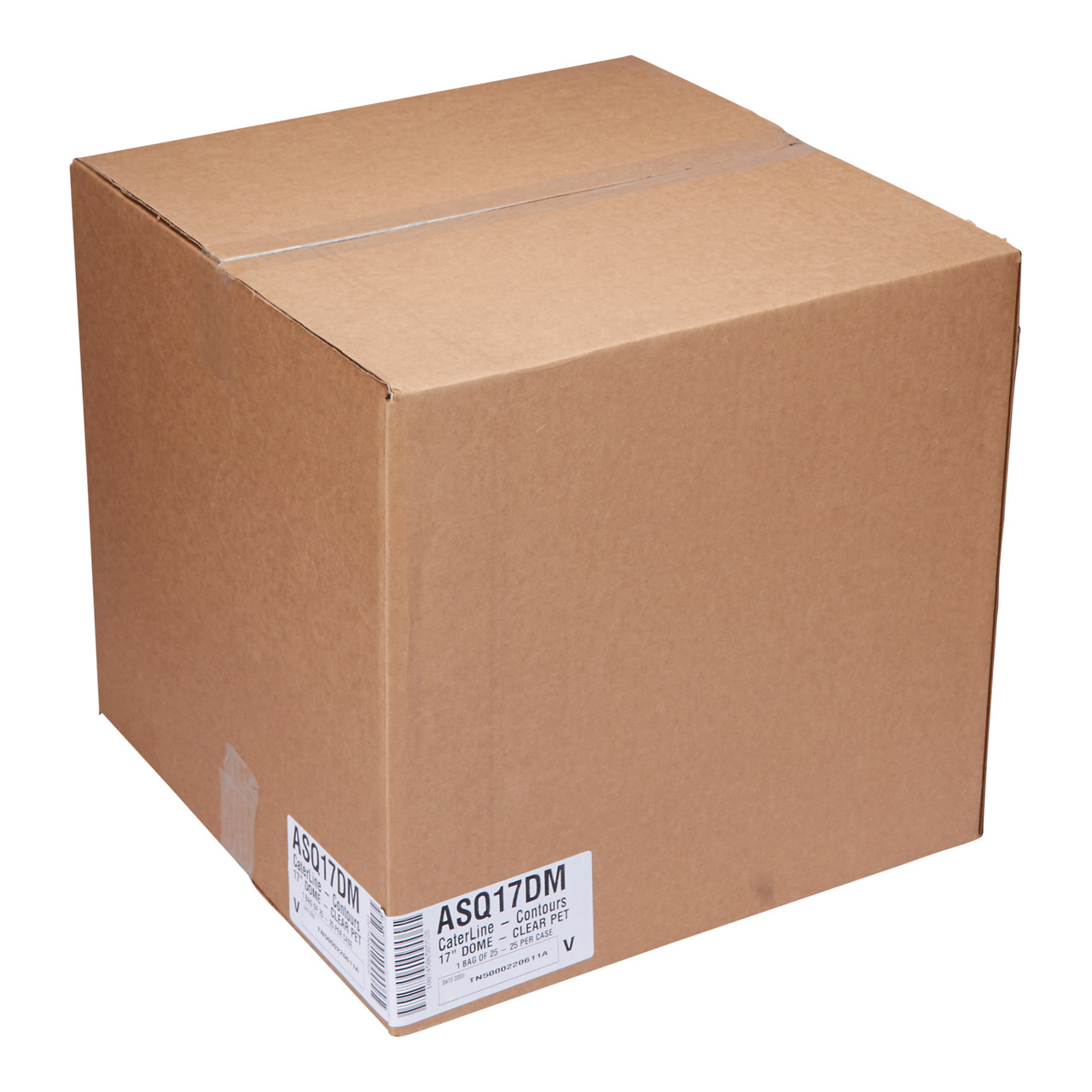 Contours Flexible Thermoformed Trays 17 Clear Square Dome Lid ASQ17DM