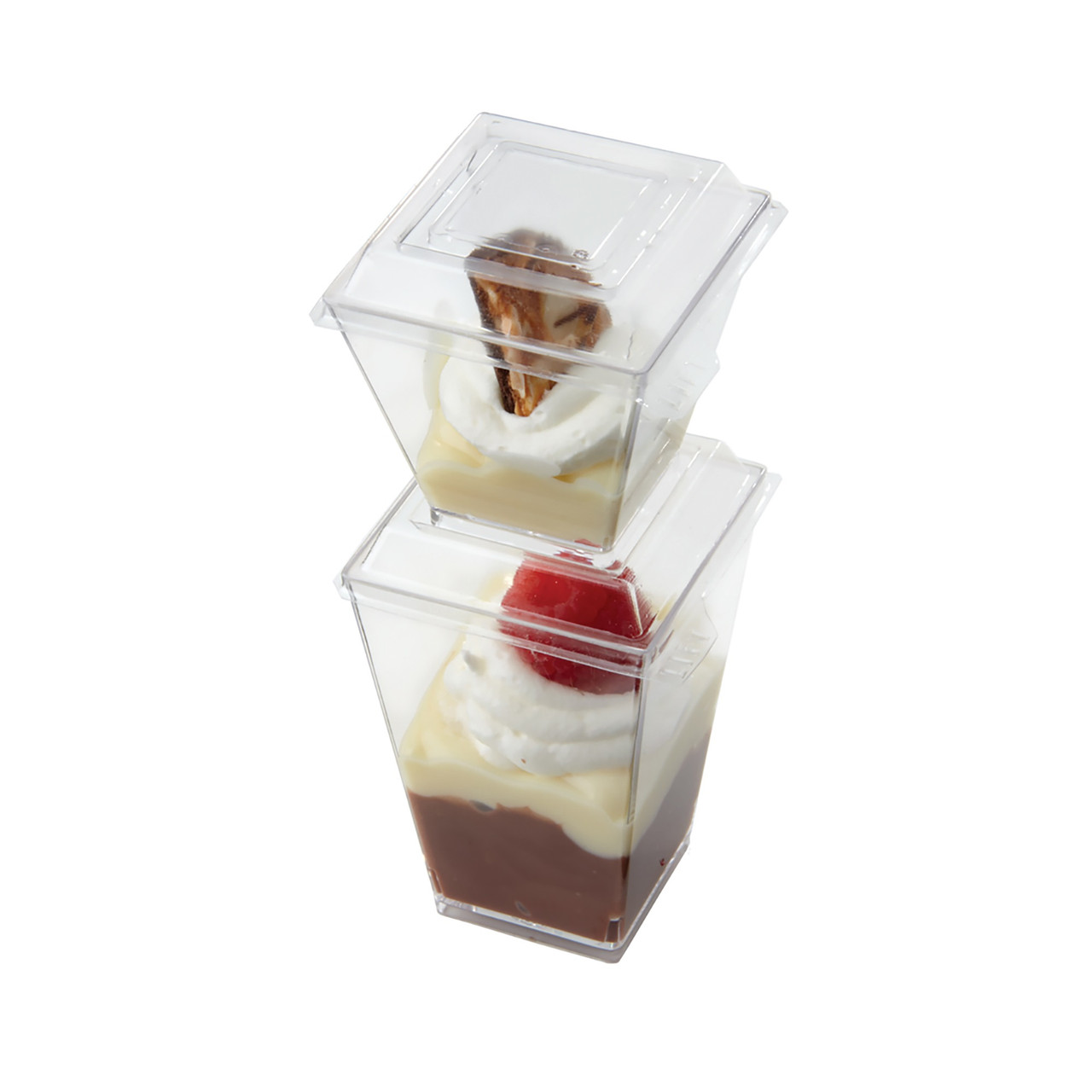 Petites Drinkware Clear Dome Lid for Square Tasting Glasses APTSQSHOTDM