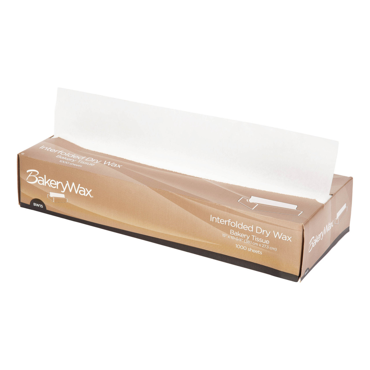 BakeryWax® interfolded dry wax tissue BW15 - Color White - Dimensions 15.00 x 10.75 (P010015)
