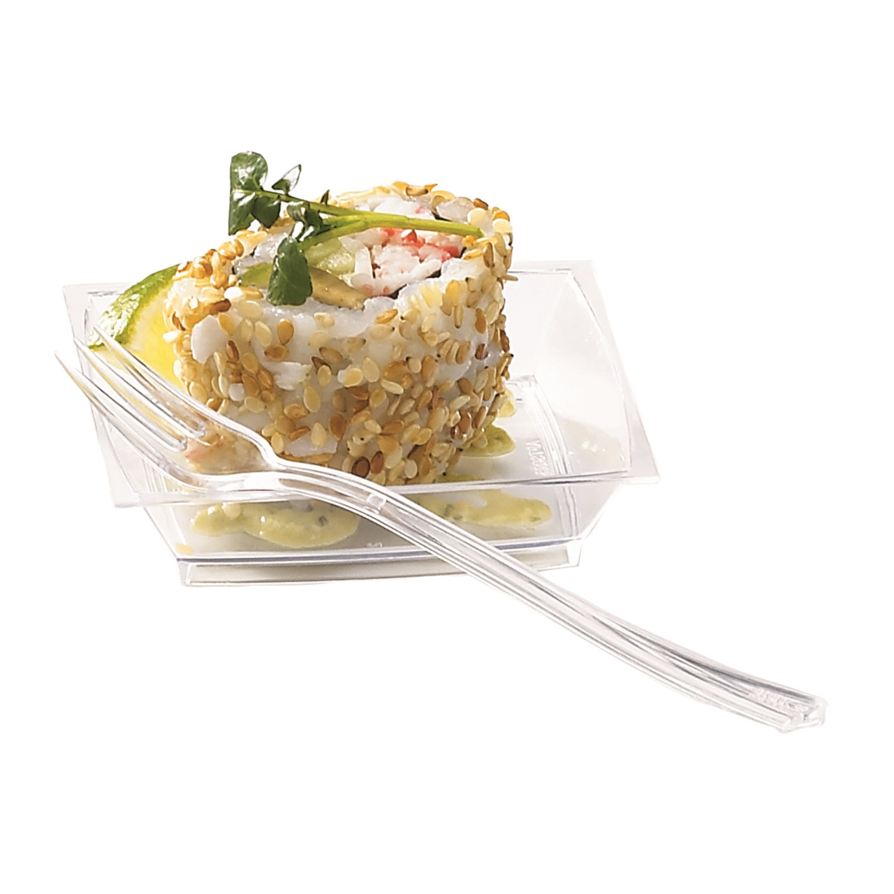 Petites® Servingware 4.2” Clear Tasting Fork (APTFKCL)