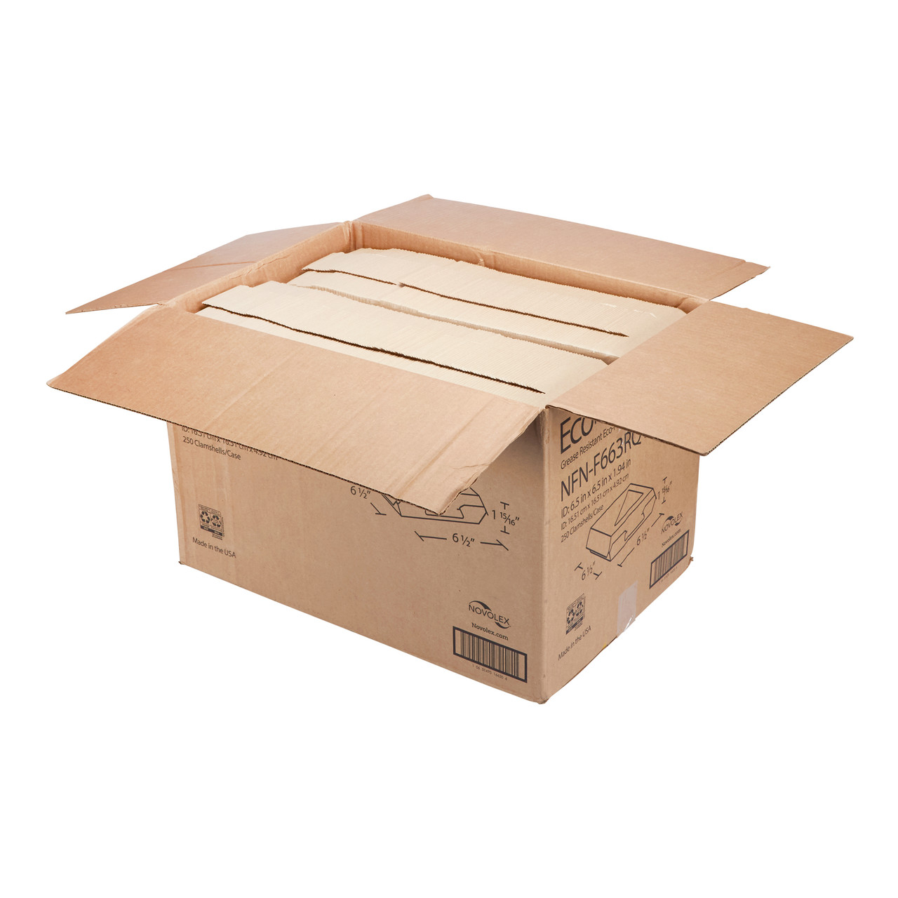 Eco-Flute ToGo! Insulated Window Container 6.5x6.5x1.94 (NFN-F663RQVTWF)