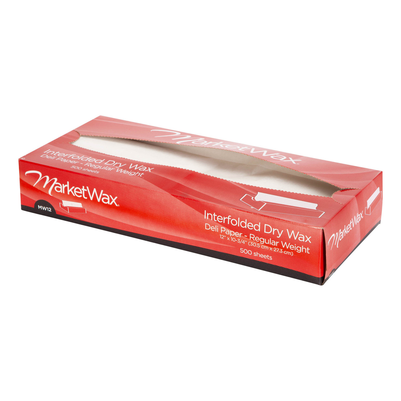 MarketWax® interfolded dry wax deli paper MW12 - Color White - Dimensions 12.00 x 10.75 (11012)
