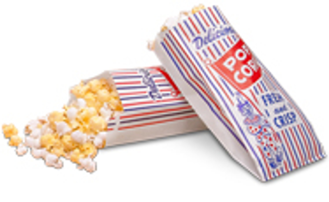 Pinch bottom popcorn bags 1 lb - Color Clown - Dimensions 4.00 x 1.50 x 8.00 (300471) Pinch bottom popcorn bags 1 lb - Color Clown - Dimensions 4.00 x 1.50 x 8.00 (300471)