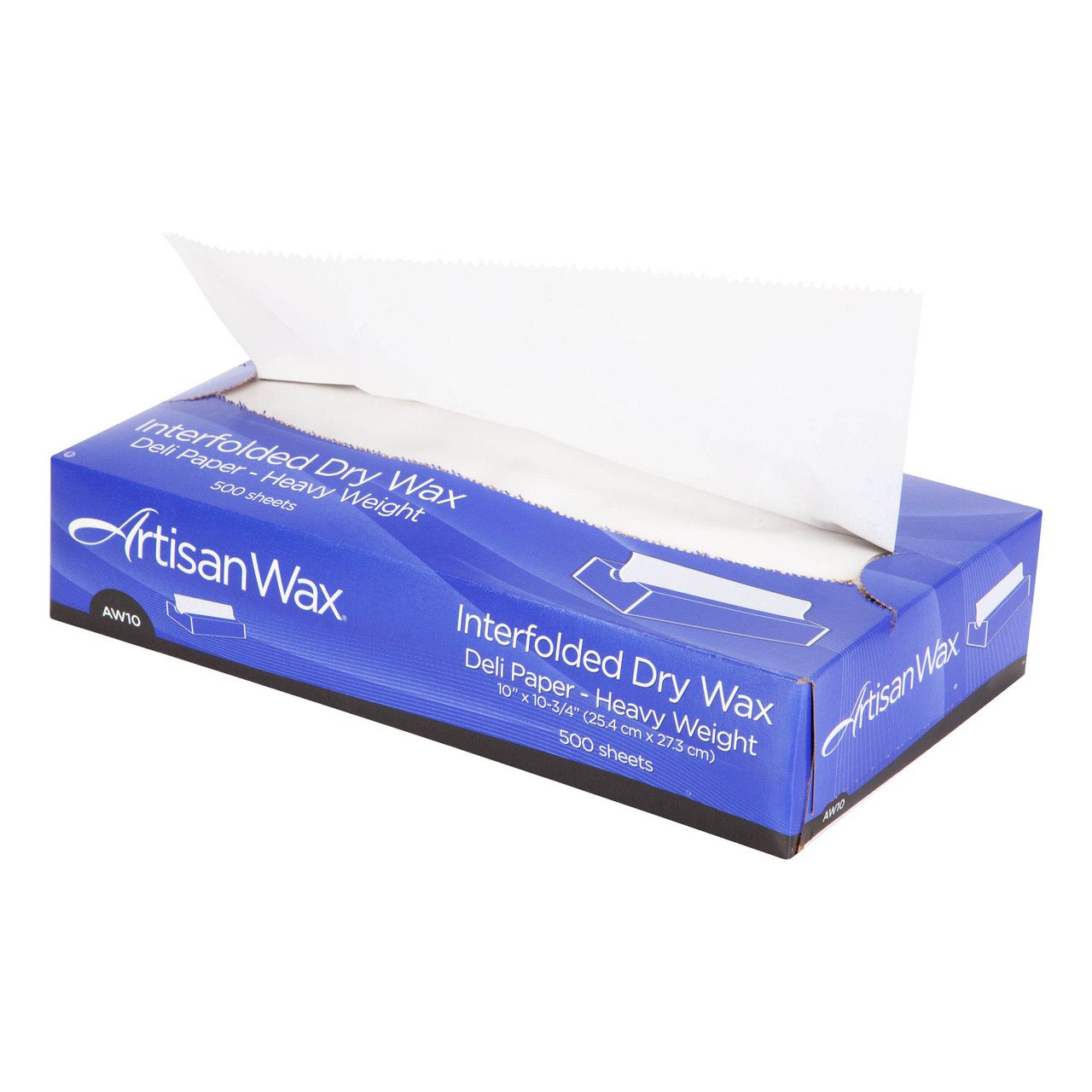 ArtisanWax interfolded dry wax deli paper AW10 - Color White - Dimensions 10.00 x 10.75 (P012010)