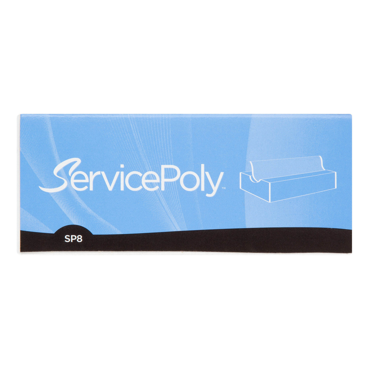 ServicePoly® interfolded sheets pick up sheet SP8 - Color Clear - Dimensions 8.00 x 10.75 (P014008)
