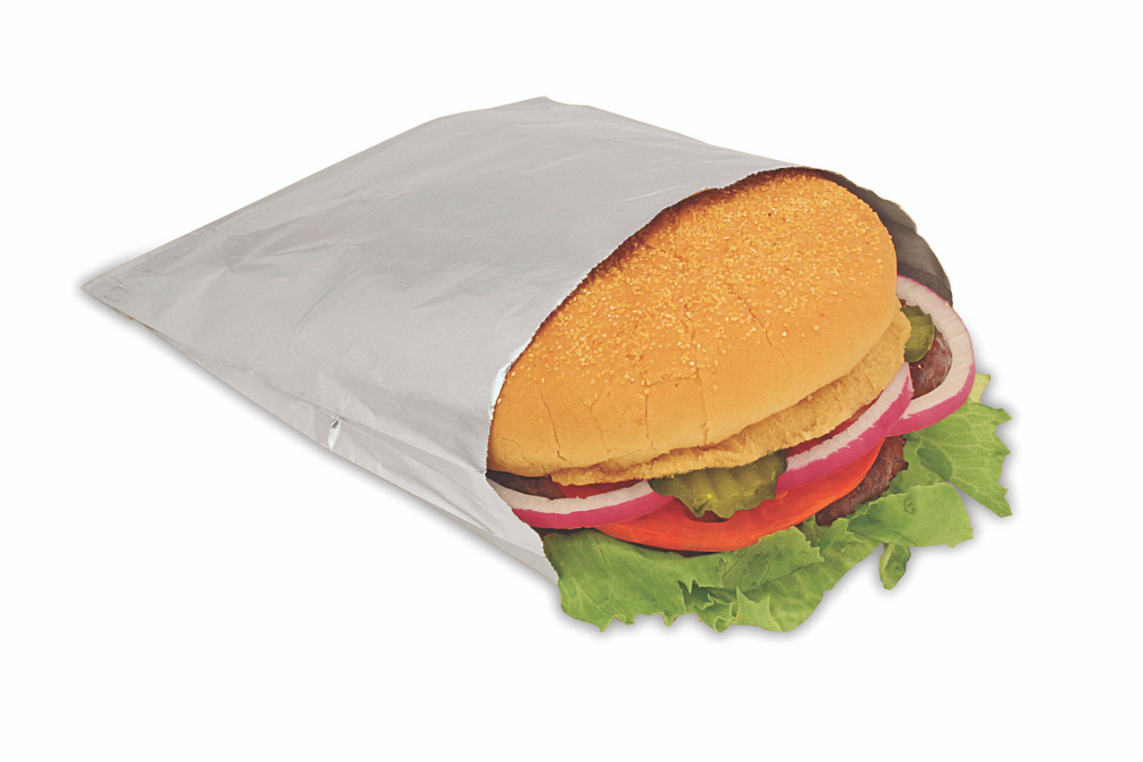 Foil single-serve sandwich bags Foil/paper sandwich bag - Color Silver - Dimensions 6.00 x 0.75 x 6.50 (300533) Foil single-serve sandwich bags Foil/paper sandwich bag - Color Silver - Dimensions 6.00 x 0.75 x 6.50 (300533)
