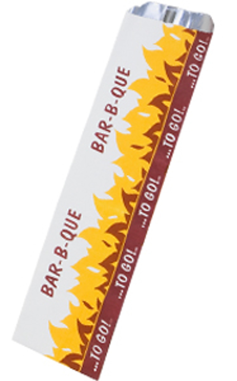 ToGo! foil insulator deli & sandwich bags BBQ rib XLong - Color Flame - Dimensions 6.00 x 4.75 x 20.00 (300499) ToGo! foil insulator deli & sandwich bags BBQ rib XLong - Color Flame - Dimensions 6.00 x 4.75 x 20.00 (300499)