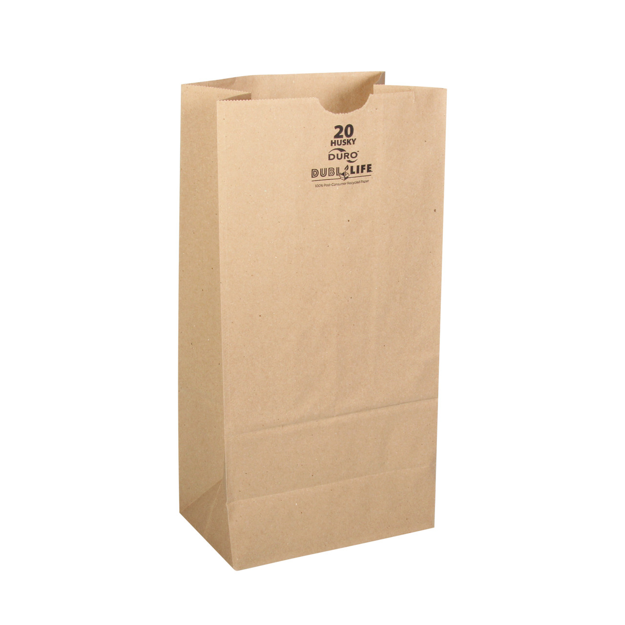 20# Dubl Life® Husky SOS bag 50# recycled kraft FSC BPI - 400 PK (70220)