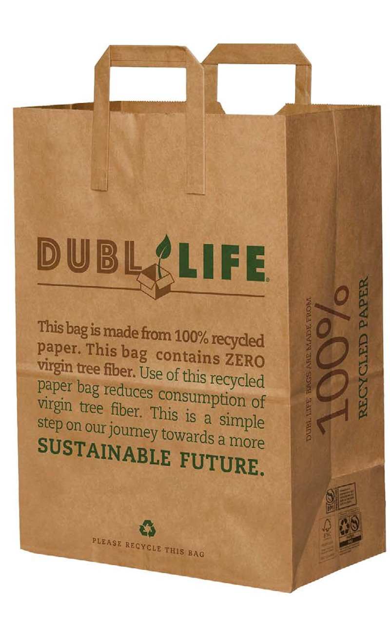 1/6 EZ-K UP (Sustainable Future) Dubl Life® sack 70# recycled kraft FSC BPI - 300 PK (45003) 1/6 EZ-K UP (Sustainable Future) Dubl Life® sack 70# recycled kraft FSC BPI - 300 PK (45003)