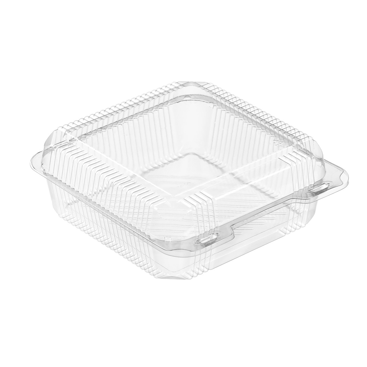 8”x 8” clear square container with shallow lid (2272) 8”x 8” clear square container with shallow lid (2272)