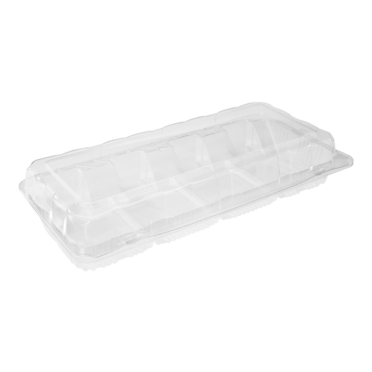 2-Sliced loaf container clear dome, clear base (02434-1) 