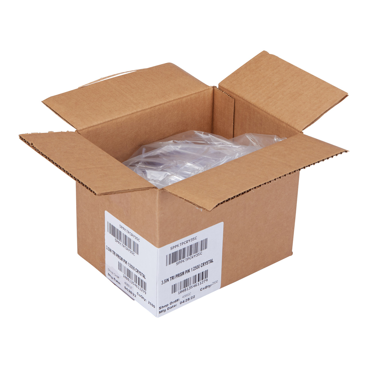 Spirit ® Picks & Utensils 3.5” Crystal Triangle Prism Pick (SPPKTPCRY35C)