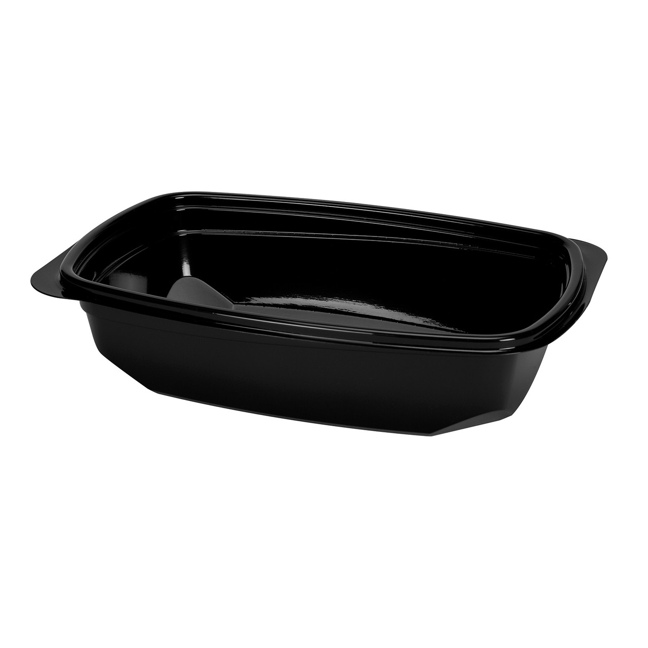 Blaze Hot Food Packaging 7”x10” 48 oz Microwave Safe Black Base (HFP71048BL) Blaze Hot Food Packaging 7”x10” 48 oz Microwave Safe Black Base (HFP71048BL)
