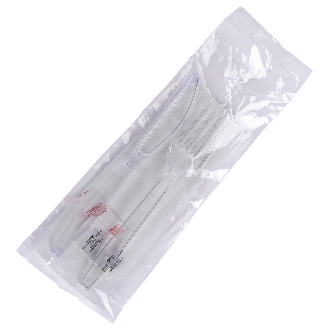 Cutlery Kits 6.0g XHW Clear F/K S&P 1 Ply Napkin Clear Wrap (310230) Cutlery Kits 6.0g XHW Clear F/K S&P 1 Ply Napkin Clear Wrap (310230)