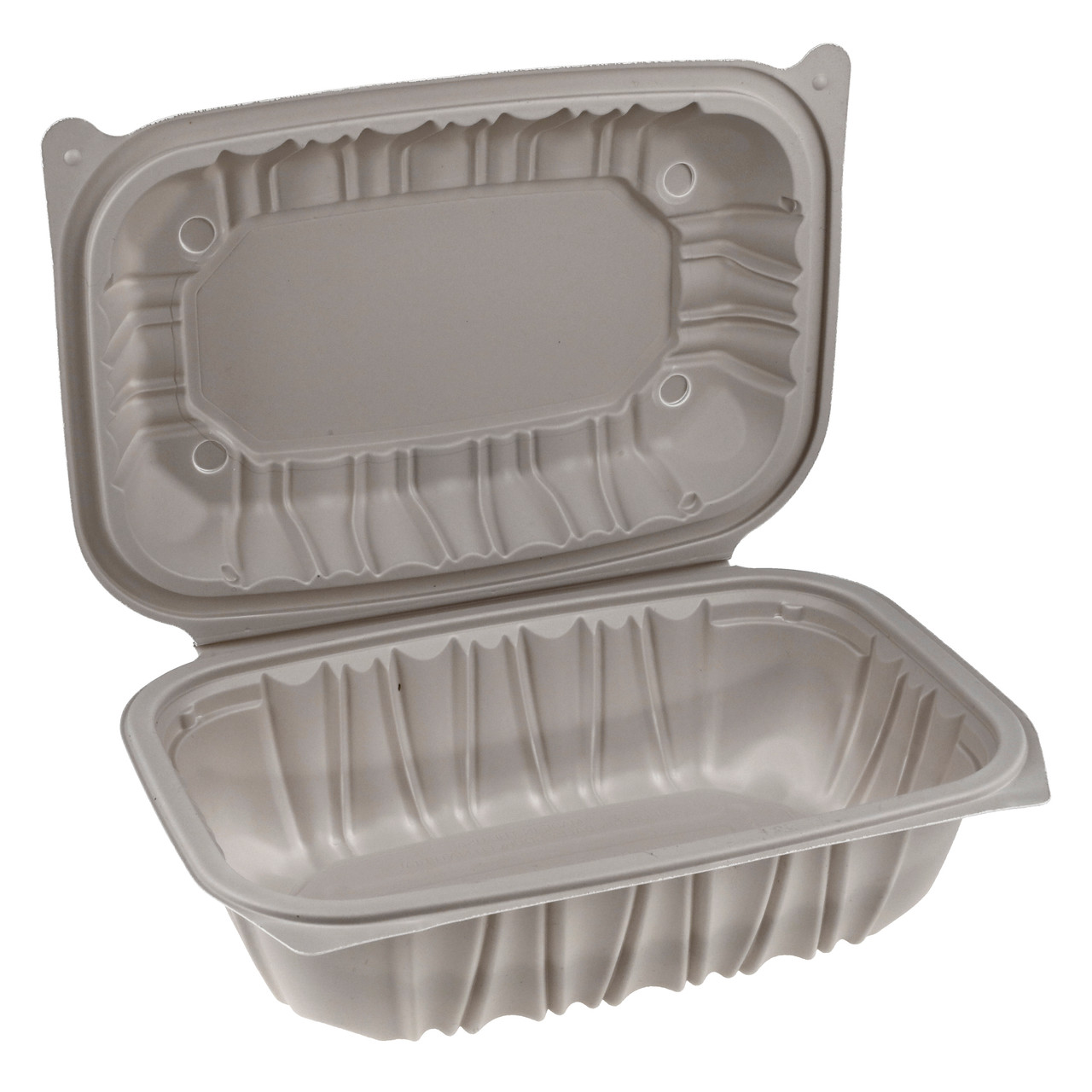 EarthChoice 9 x 6 Vented MFPP Hinged Lid Container with Printed