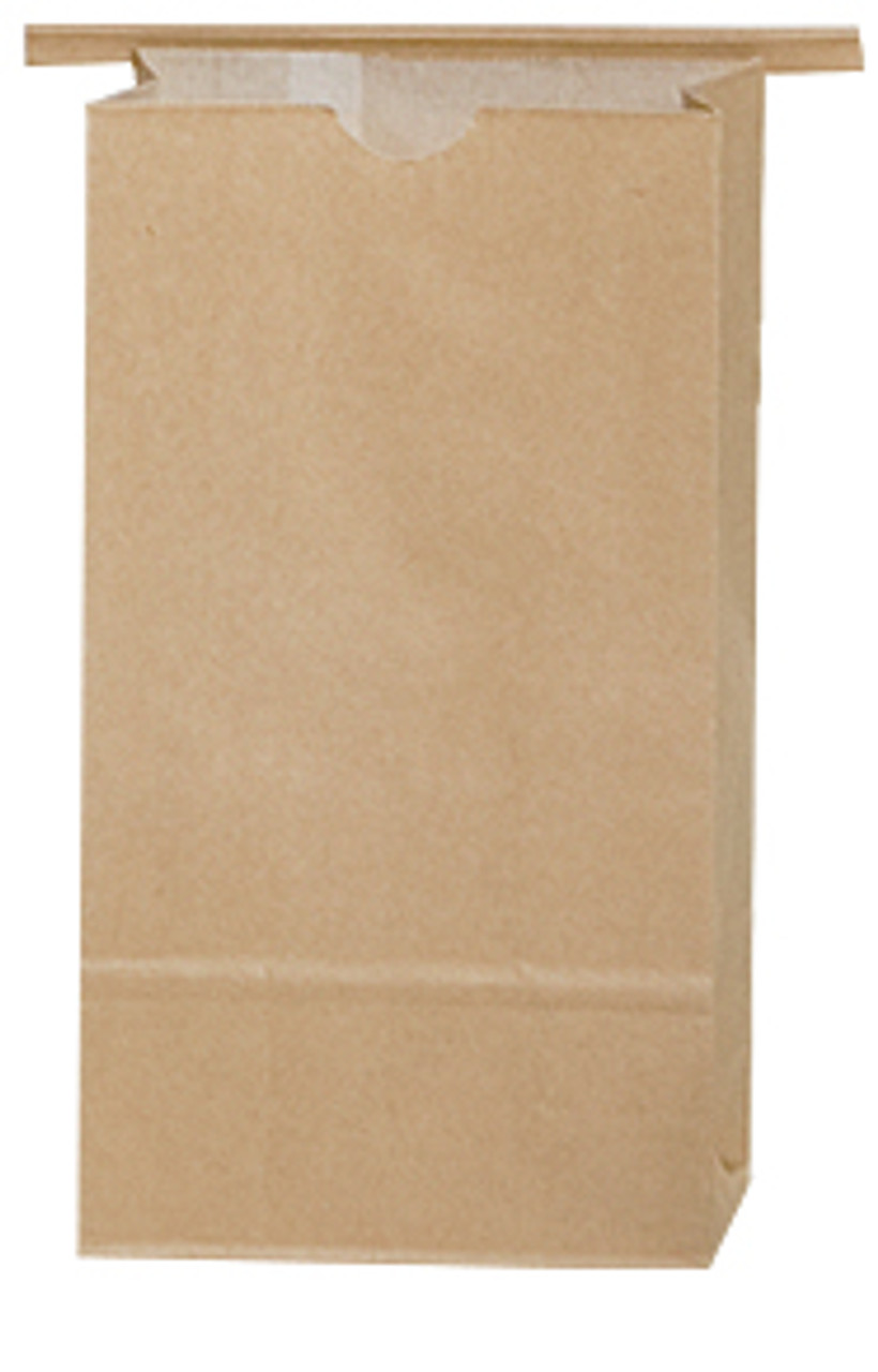 Stand up coffee bags 1⁄2 lb bakery & coffee poly lined bag, tin ties - Color Natural - Dimensions 3.37 x 2.50 x 7.75 (300950)