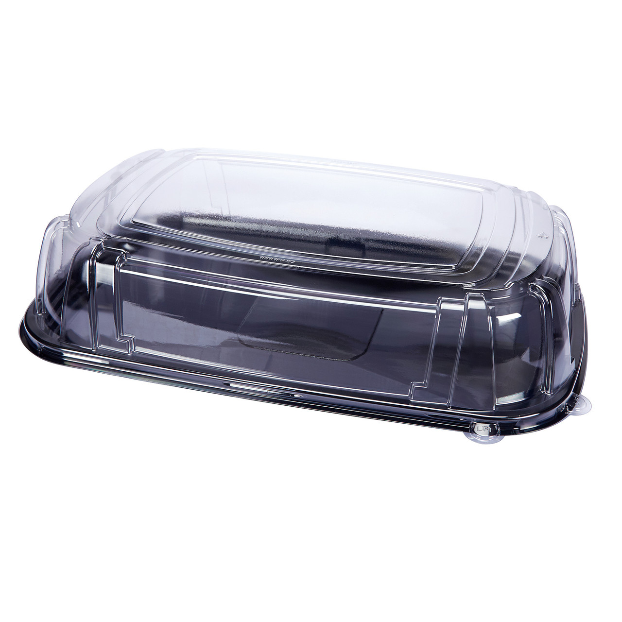 Contours™ Flexible, Thermoformed Trays 20”x13” Black Rectangle Tray/Dome Combo (ACRD2013BL25)