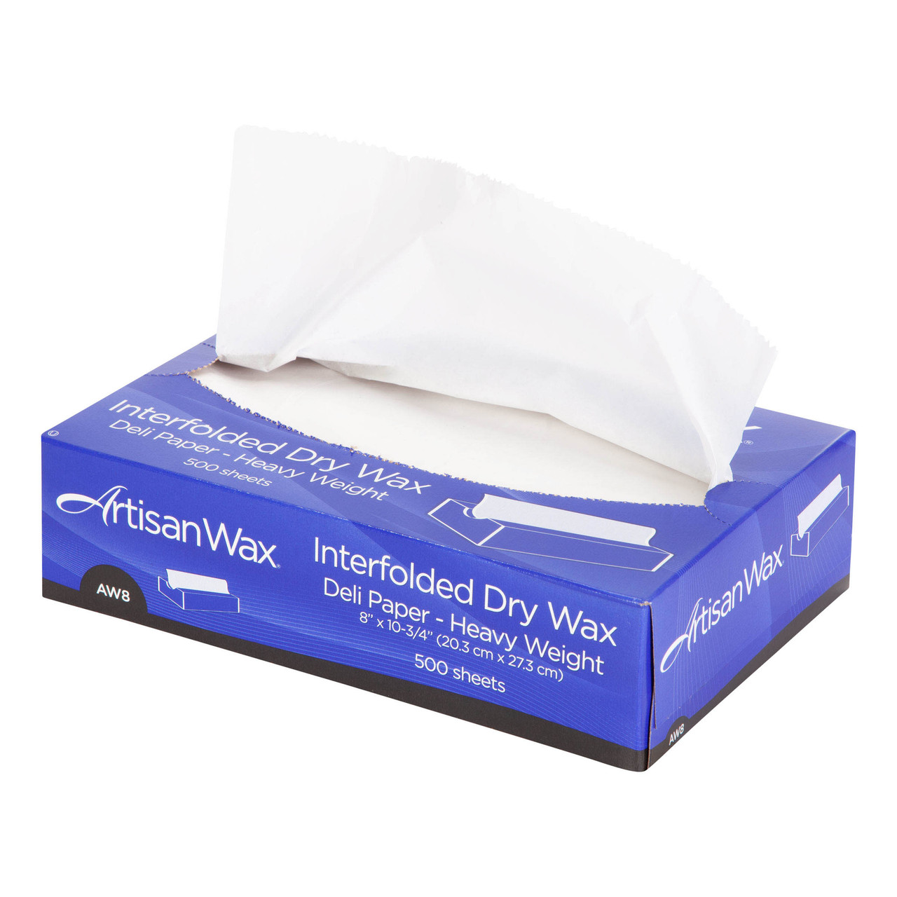 ArtisanWax interfolded heavy dry wax deli paper AW8 - Color White - Dimensions 8.00 x 10.75 (P012008)