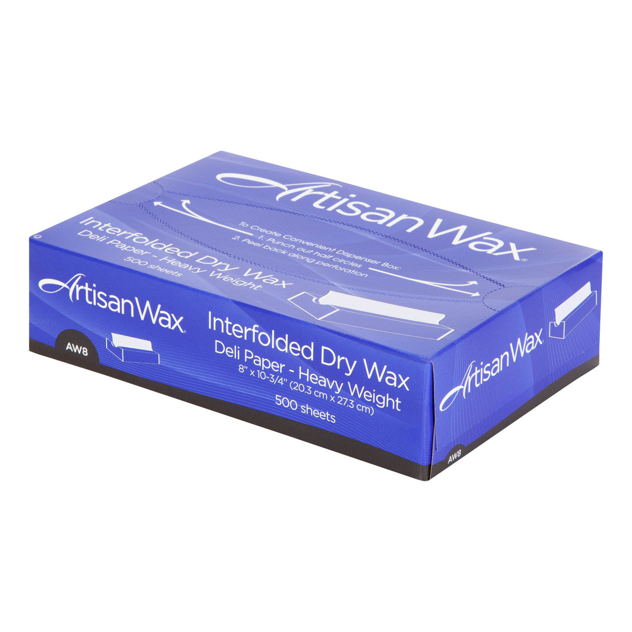 ArtisanWax interfolded heavy dry wax deli paper AW8 - Color White - Dimensions 8.00 x 10.75 (P012008)