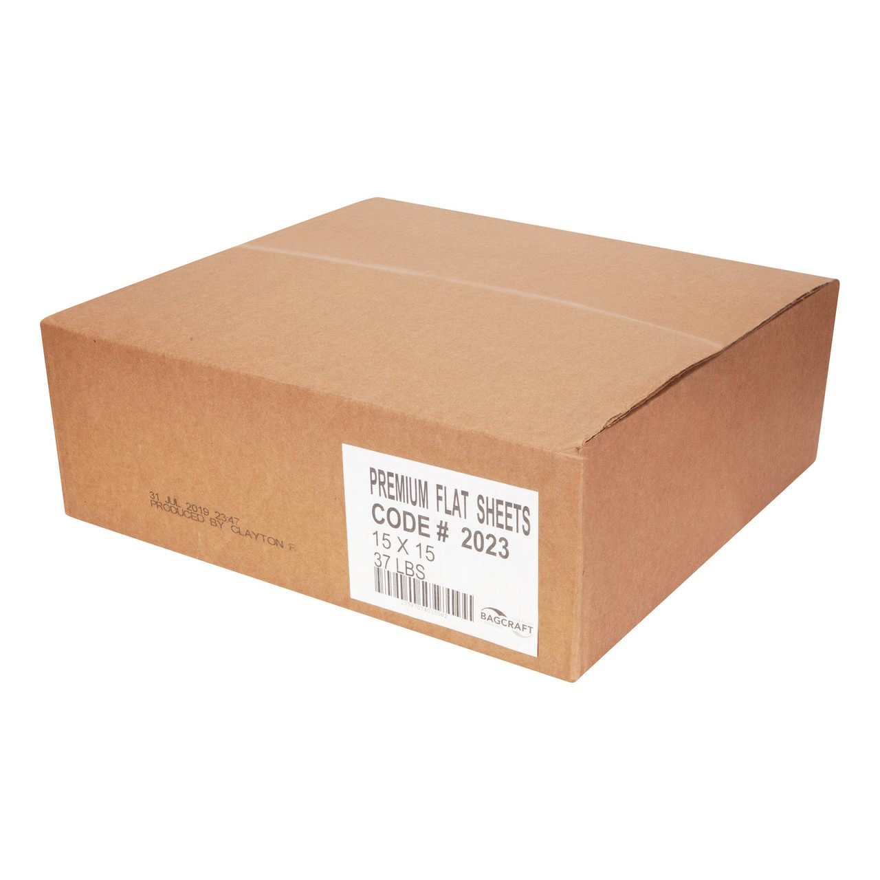 Dry wax heavyweight paper wrap & liner - Color White - Dimensions 15.00 x 15.00 - 37 bulk (02023)