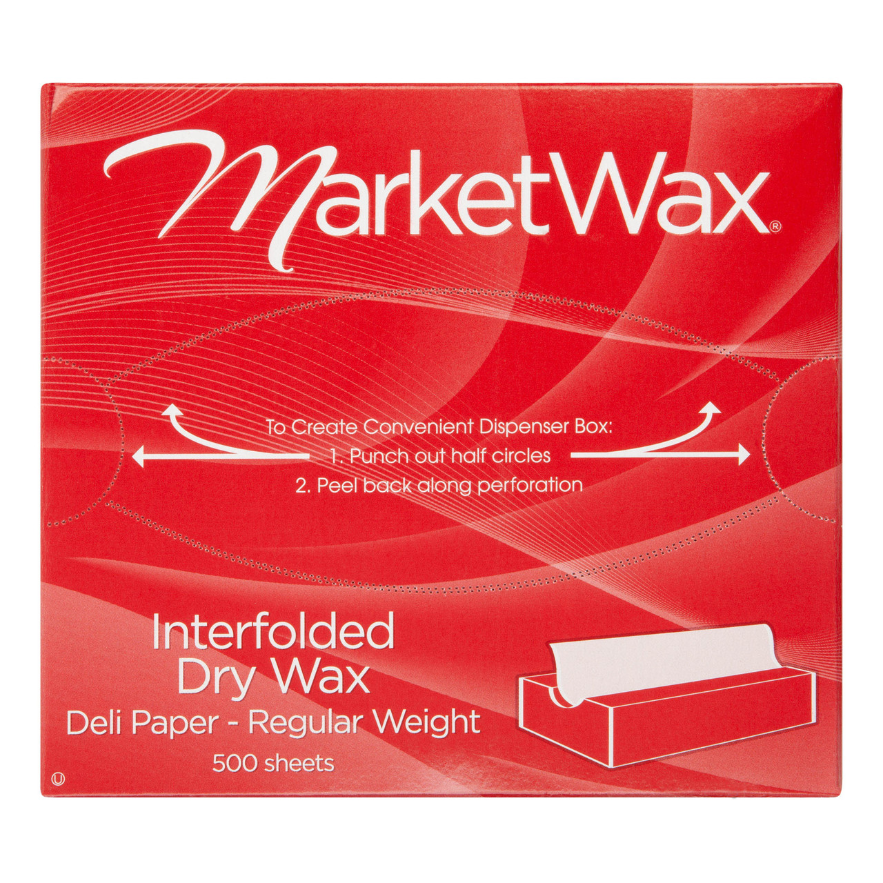 MarketWax® interfolded dry wax deli paper MW6 - Color White - Dimensions 6.00 x 10.75 (11006)