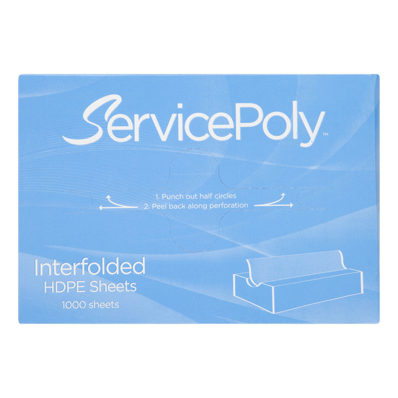 ServicePoly® interfolded sheets pick up sheet SP8 - Color Clear - Dimensions 8.00 x 10.75 (P014008)