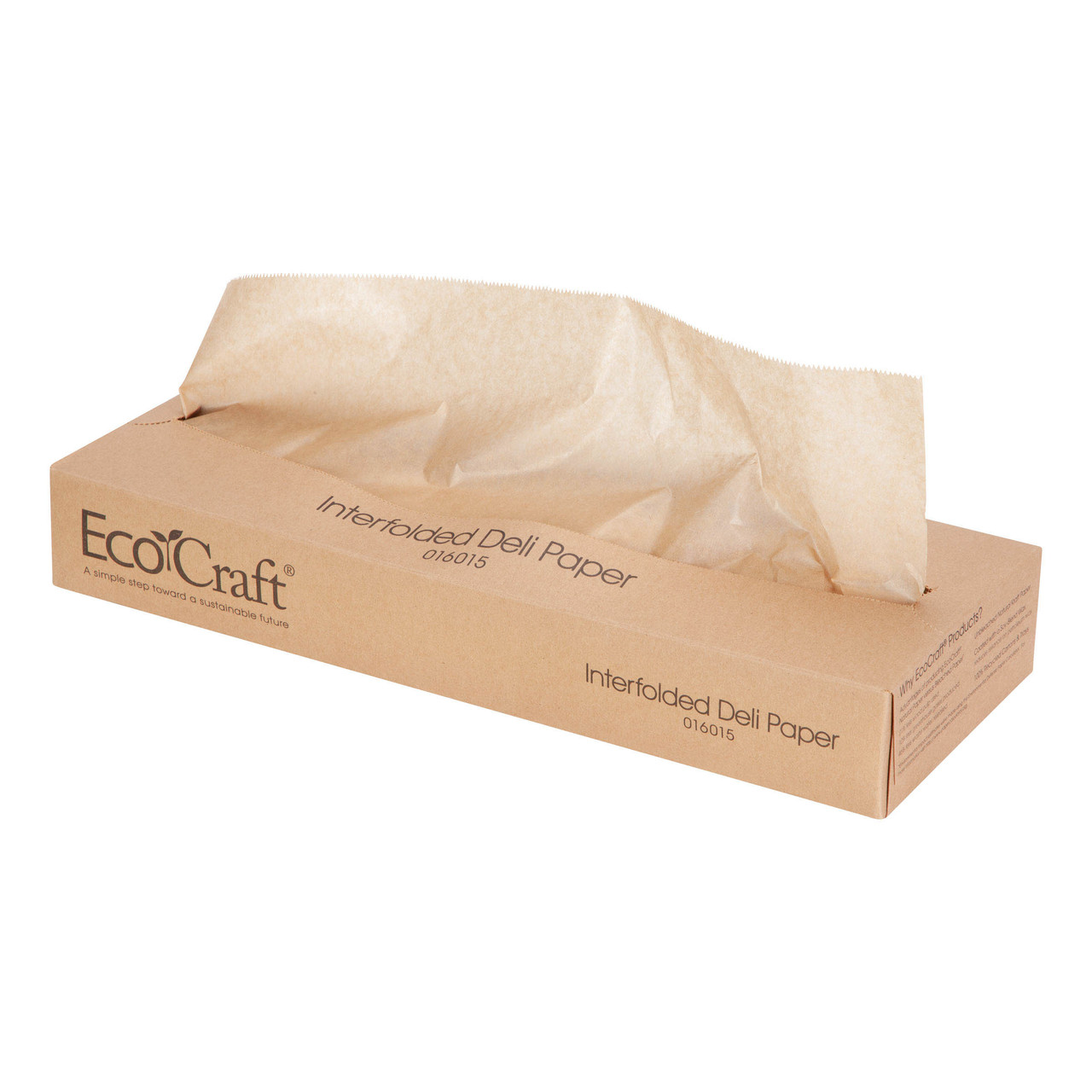 EcoCraft® Interfolded dry wax deli paper NK15 - Color Natural - Dimensions 15.00 x 10.75 (016015)