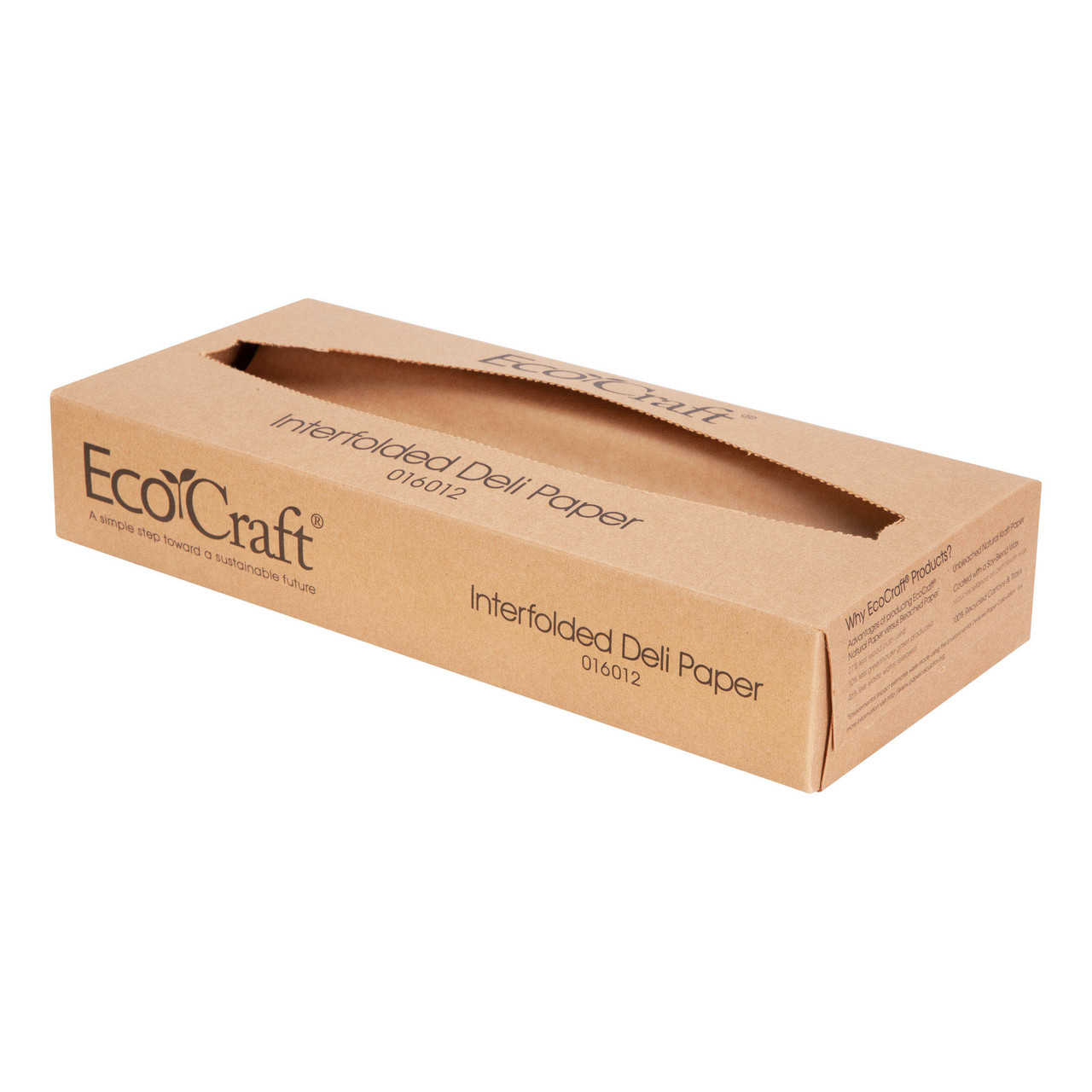 EcoCraft® Interfolded dry wax deli paper - Color Natural - Dimensions 12.00 x 10.75 (016012)