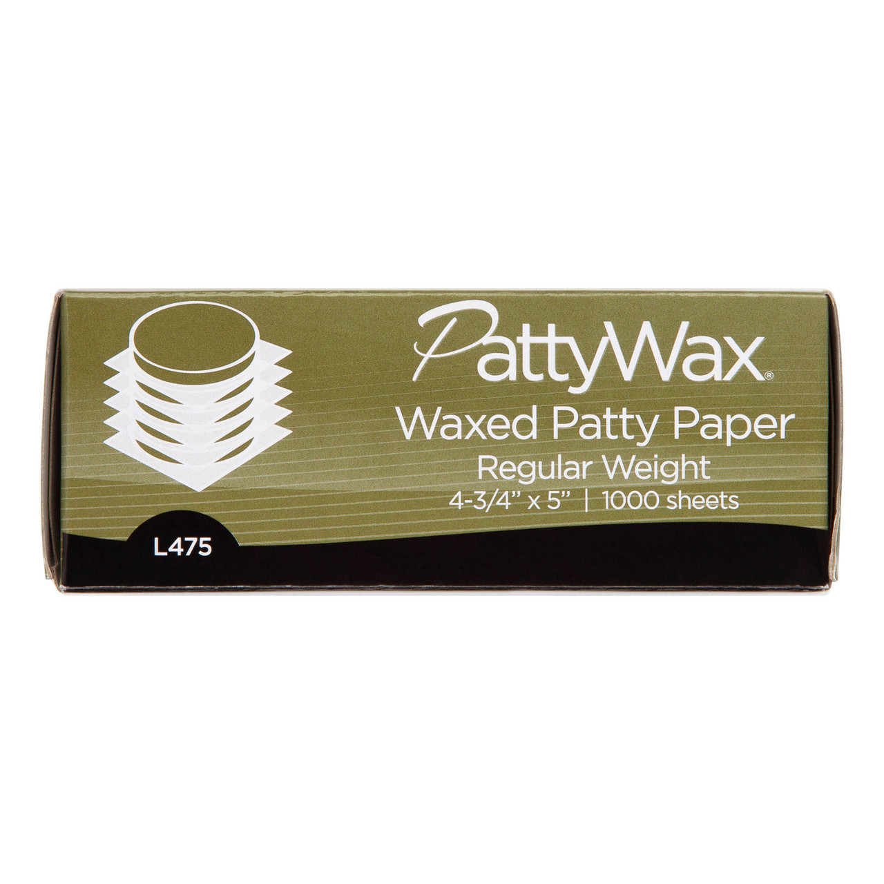 PattyWax® paper sheets waxed sheet regular L475 - Color White - Dimensions 4.75 x 5.00 (P050475)