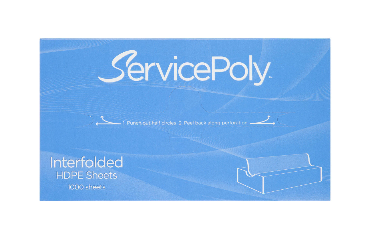 ServicePoly® interfolded sheets pick up sheet SP10 - Color Clear - Dimensions 10.00 x 10.75 (P014010)
