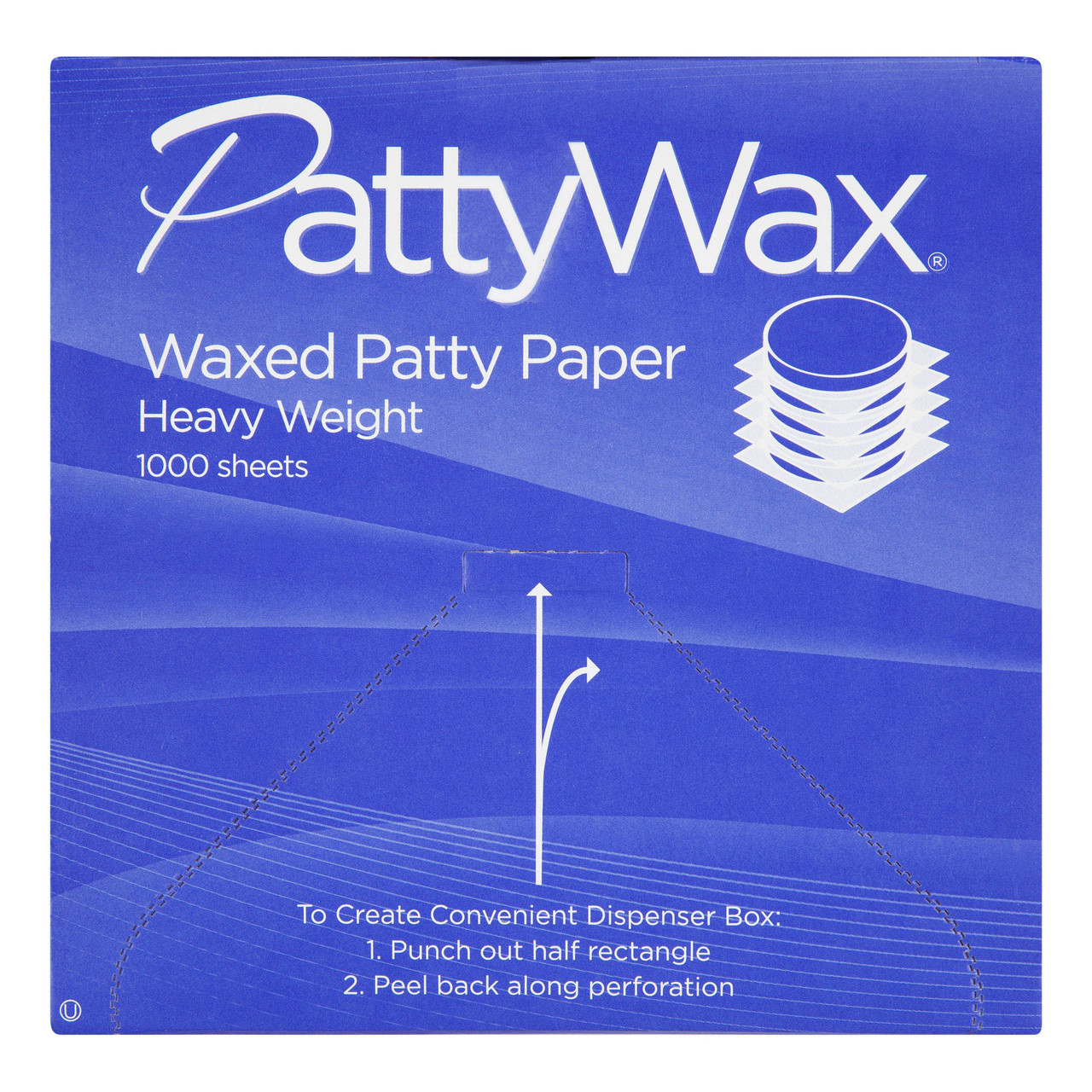 PattyWax® paper sheets waxed sheet heavy P6 - Color White - Dimensions 6.00 x 6.00 (P051601)