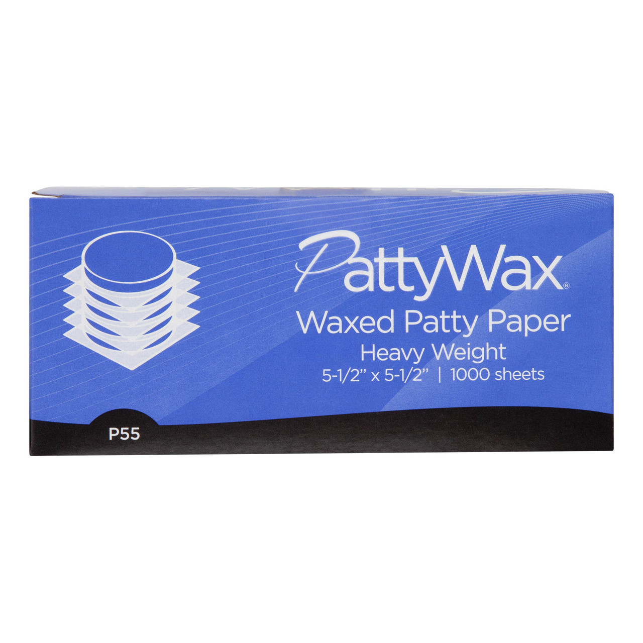 PattyWax® paper sheets waxed sheet heavy P55 - Color White - Dimensions 5.50 x 5.50 (P051550)