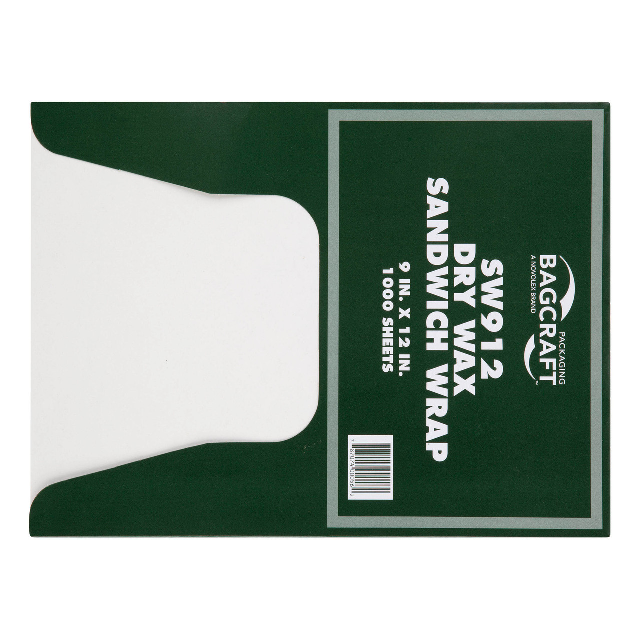 Dry wax paper wrap & liner SW912 - Color White - Dimensions 9.00 x 12.00 (P054009)