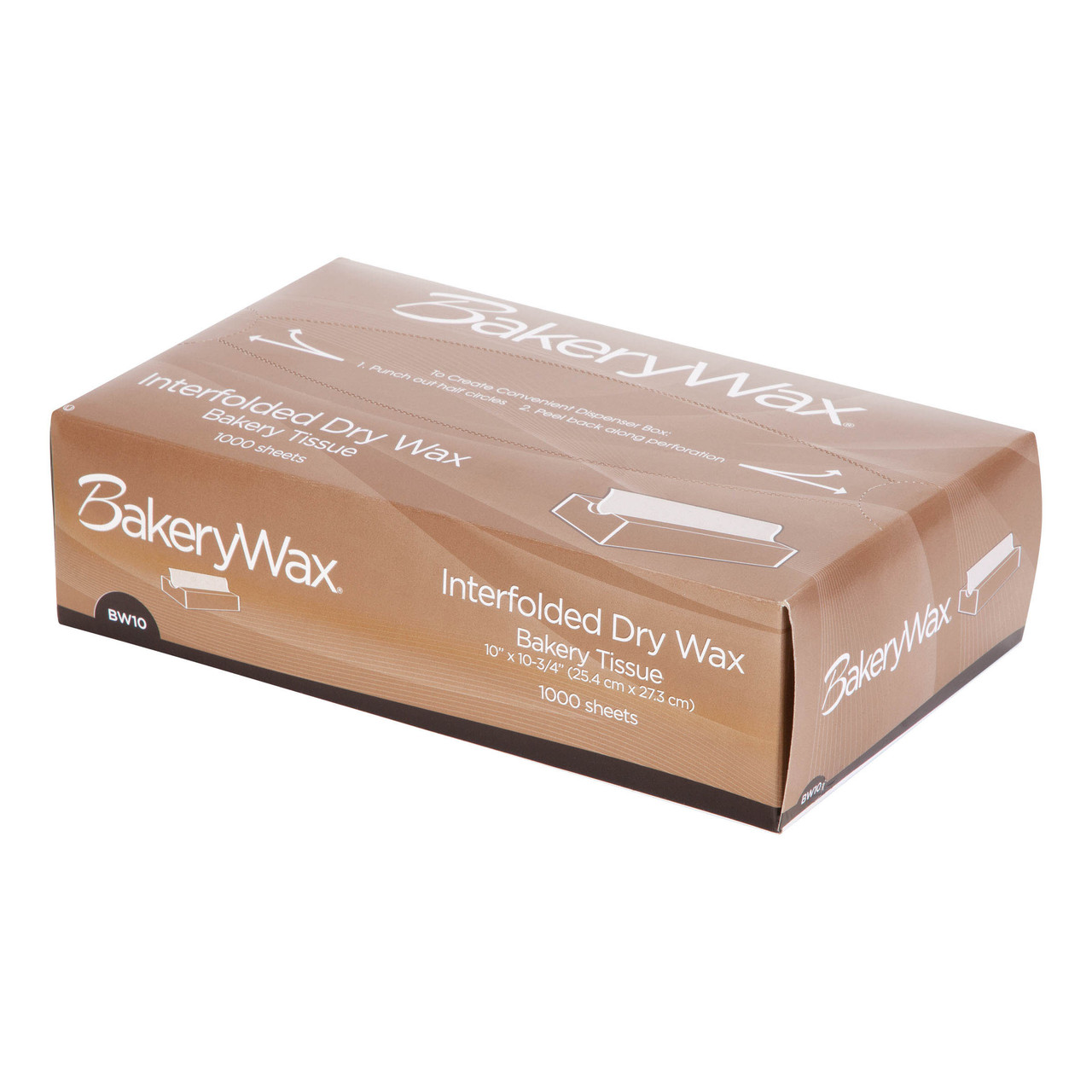 BakeryWax® interfolded dry wax tissue BW10 - Color White - Dimensions 10.00 x 10.75 (P010010)