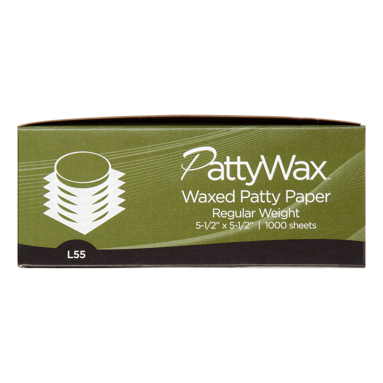 PattyWax® paper sheets waxed sheet regular L55 - Color White - Dimensions 5.50 x 5.50 (P050550)