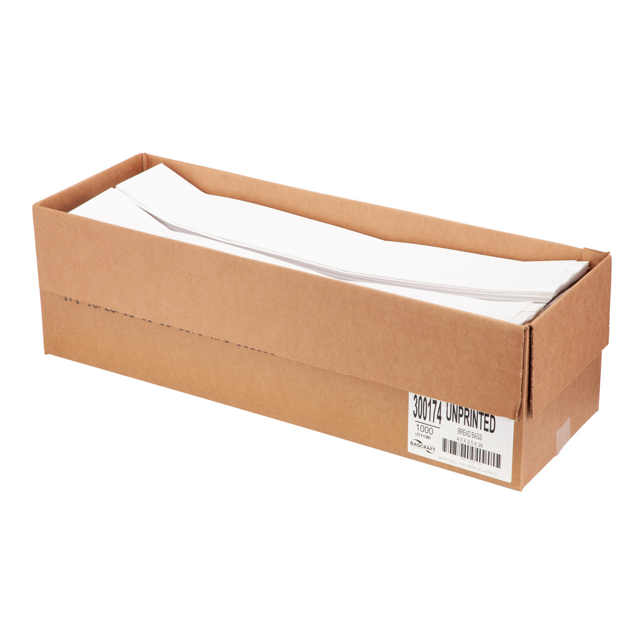 Bread bags - Color White - Dimensions 4.50 x 2.50 x 28.00 (300174)