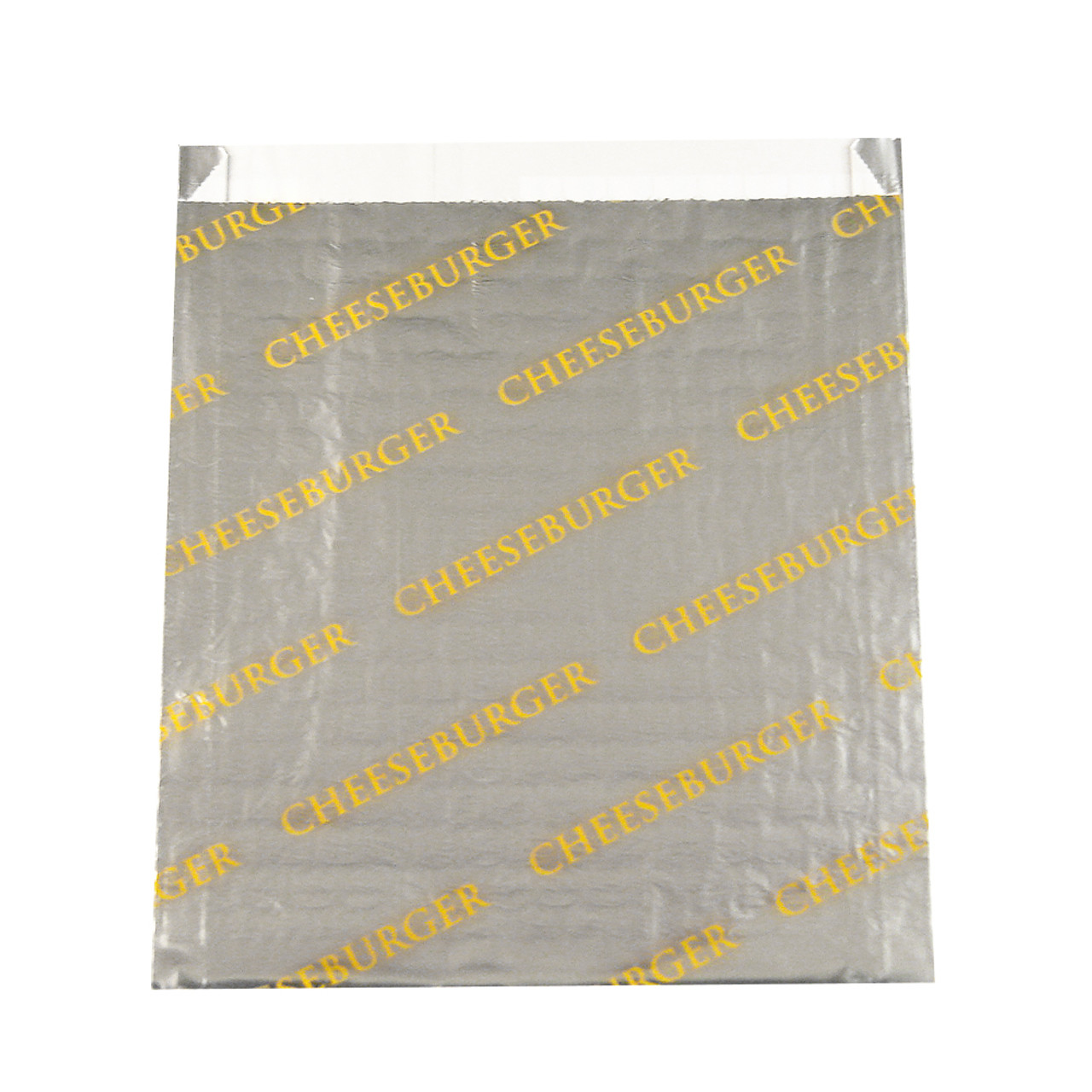Foil single-serve sandwich bags Foil/paper bag - Color “Cheeseburger” - Dimensions 6.00 x 0.75 x 6.50 (300529) Foil single-serve sandwich bags Foil/paper bag - Color “Cheeseburger” - Dimensions 6.00 x 0.75 x 6.50 (300529)