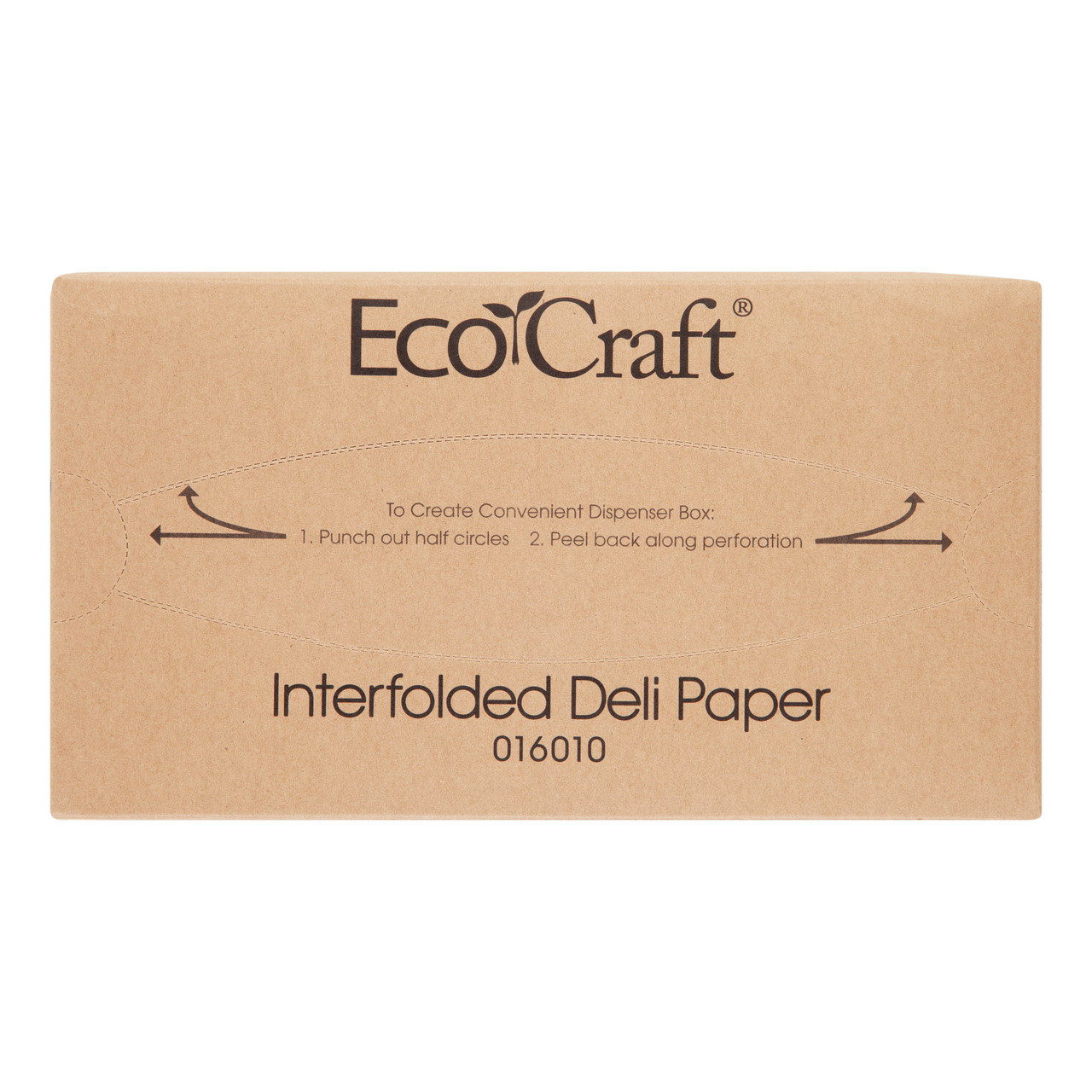 EcoCraft®  Interfolded dry wax deli paper -Natural - Dimensions 10.00 x 10.75 (016010)